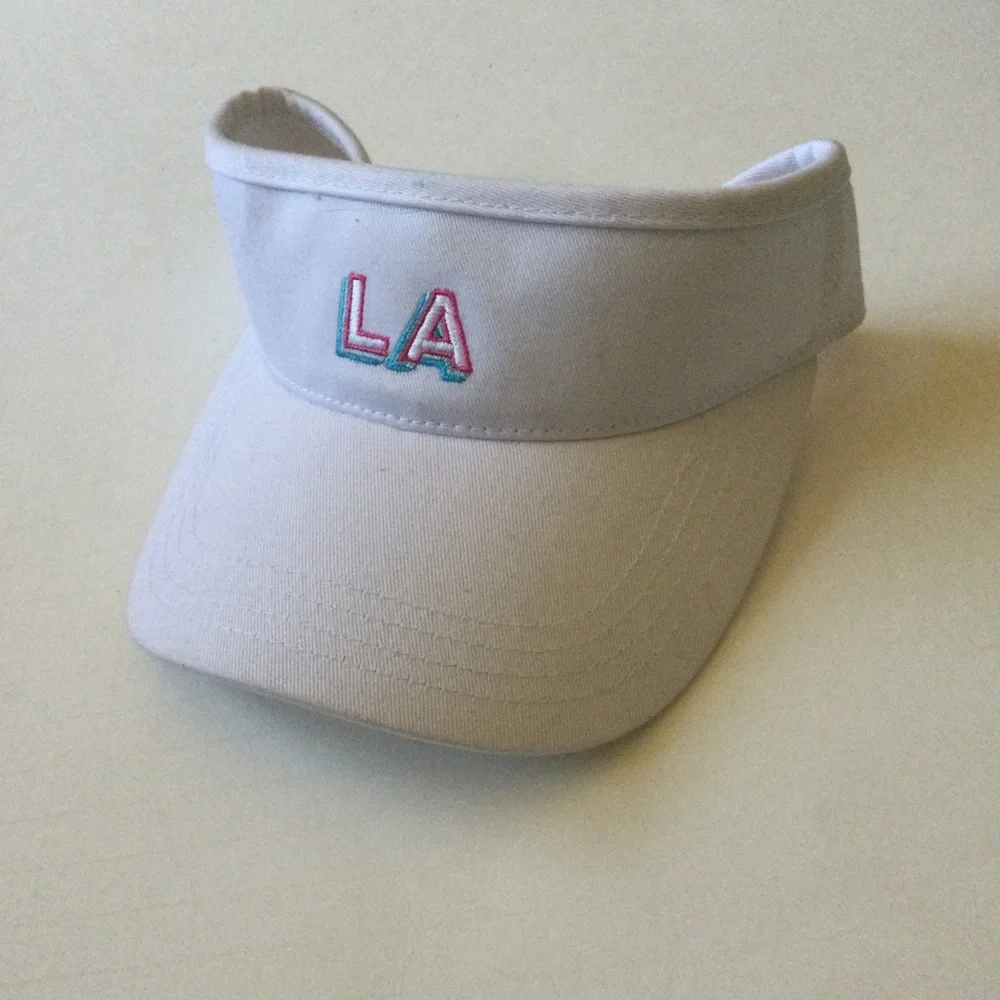 AMERICAN NEEDLE LA VISOR WHITE OS ADJUSTABLE NWT